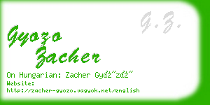 gyozo zacher business card